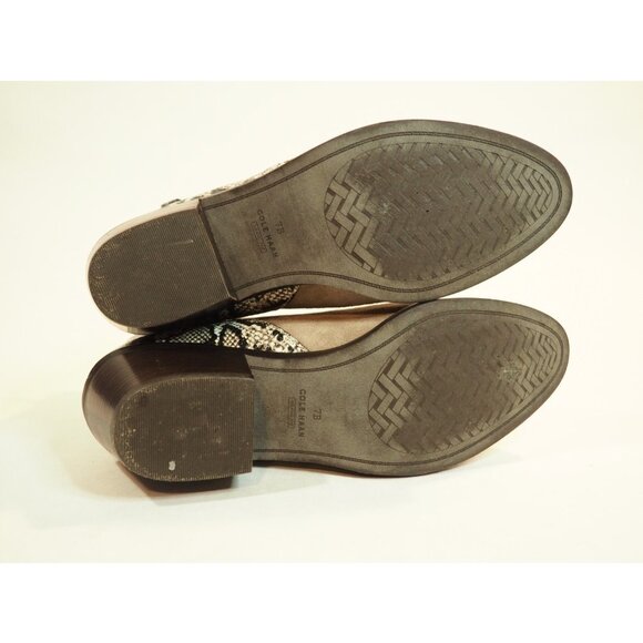 Cole Haan Snakeskin Tan Suede Zipper Ankle Boots, Size 7 (US) - Picture 8 of 10